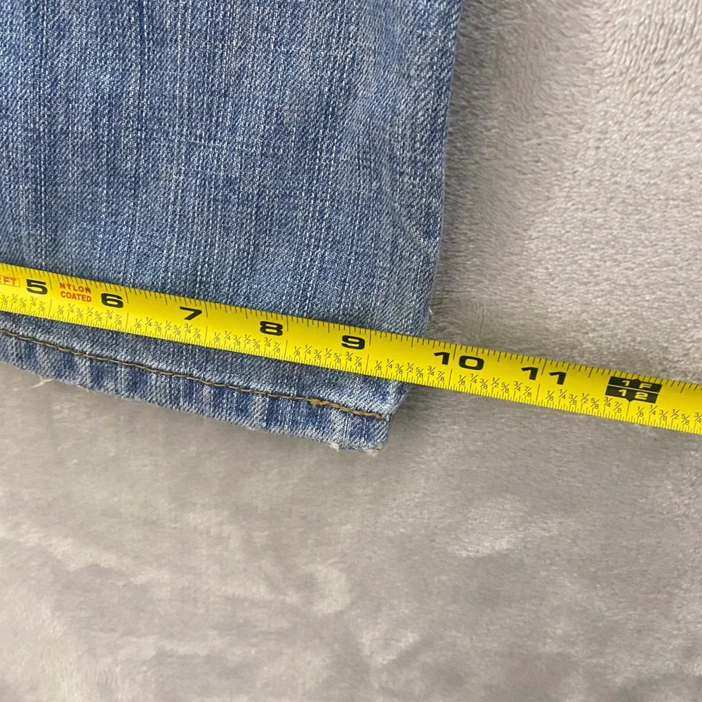 Levis 569 Loose Straight Leg Jeans Mens 36x32 Blue Medium Wash Distressed Denim